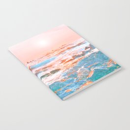 rocky sunset impressionism painted realistic scene Notebook