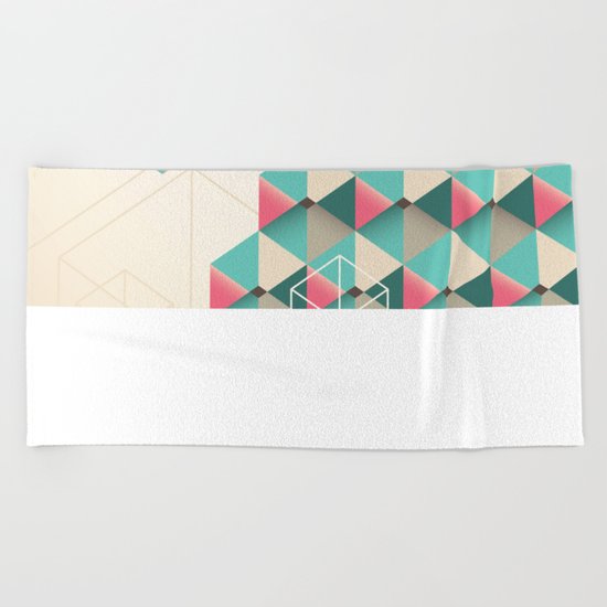 Empty cubes Beach Towel