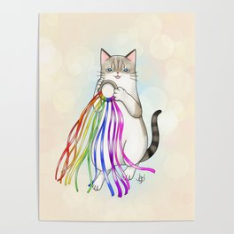 Narwhal Cat Poster