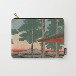 Hiroshige,oji inari no yasiro,Pine tree beside the temple,japanese painting  Carry-All Pouch