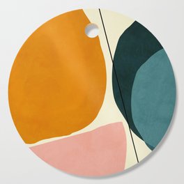 shapes geometric minimal painting abstract Cutting Board