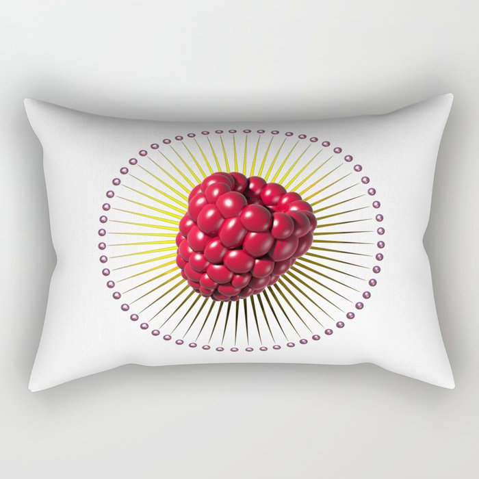 raspberry, sweet and sexy fruit with aureole Rectangular Pillow