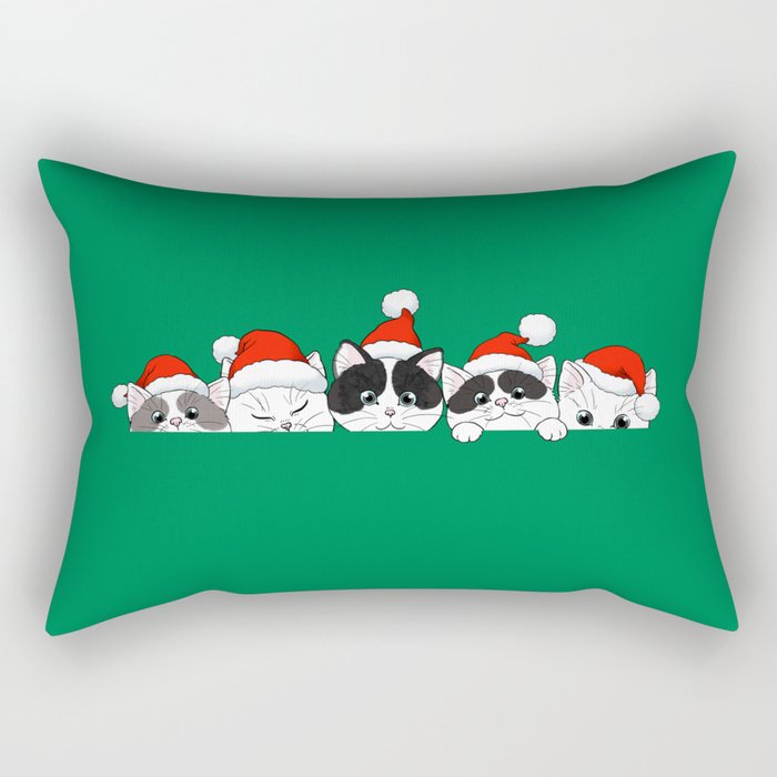 Christmas Kittens Rectangular Pillow