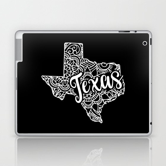 Texas State Mandala USA America Pretty Floral Laptop & iPad Skin