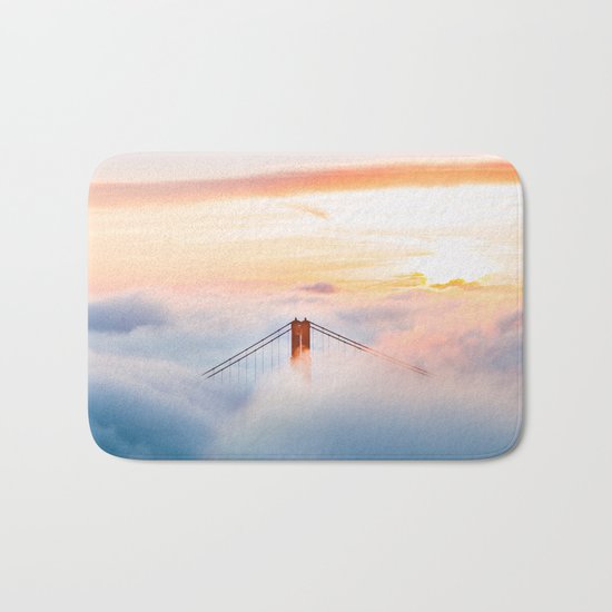 Golden Gate Bridge at Sunrise from Hawk Hill - San Francisco, California Bath Mat