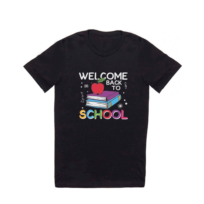 Welcome Back To School Books Apple T Shirt
