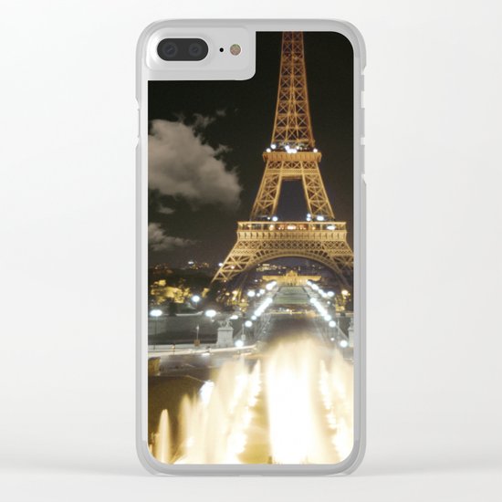 Eiffel Tower at Night Clear iPhone Case
