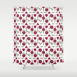 Eyes hearts & flowers Shower Curtain
