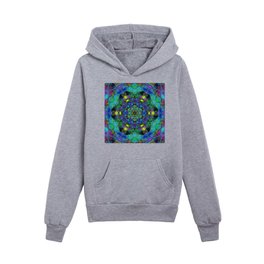 Stained Glass Delicate Mandala Kids Pullover Hoodies