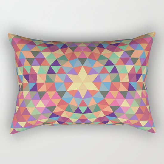Happy triangle mandala Rectangular Pillow