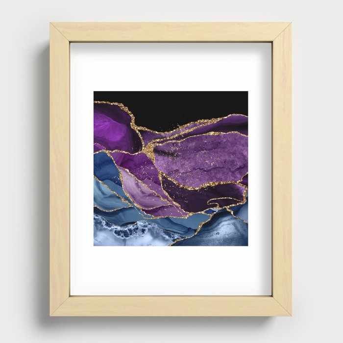 Peacock Agate Texture 07 Recessed Framed Print