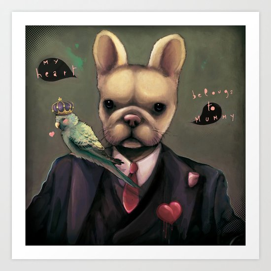 My heart belongs to Mummy Art Print