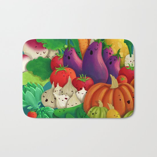Nice People Eat Vegetables - background (Made with Danny Ivan) Bath Mat