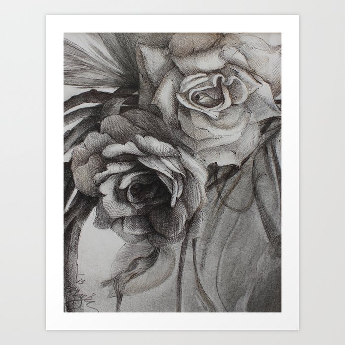 Floating Roses Art Print by Monique Rose Johnson | Society6