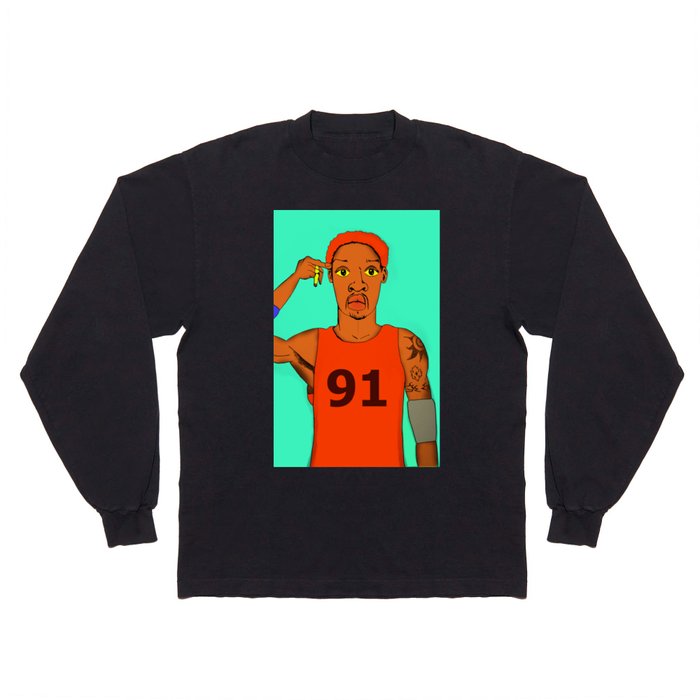 The basketball player 91 the worm legend red Long Sleeve T Shirt