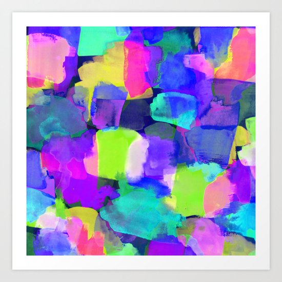 Brushstroke Blue Art Print