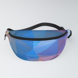 Colored polygon pattern.Amethyst. Fanny Pack