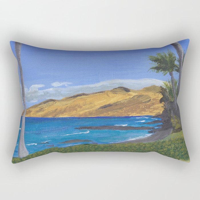 Tropical Hawaii Coastline Rectangular Pillow