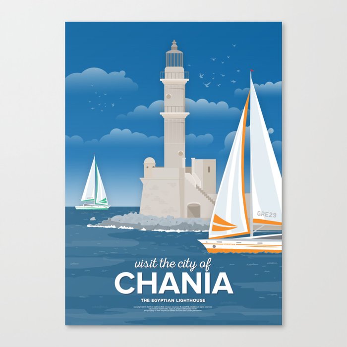 Chania, The Egyptian Lighthouse (GR) Canvas Print