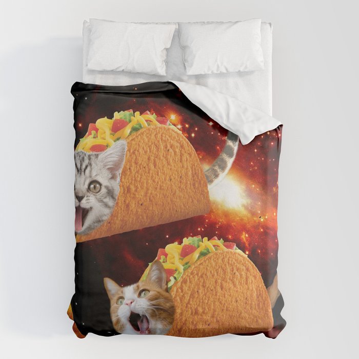 Taco Cats Space Bettbezug