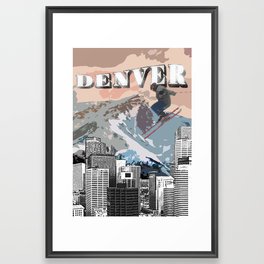 Ski Denver Framed Art Print