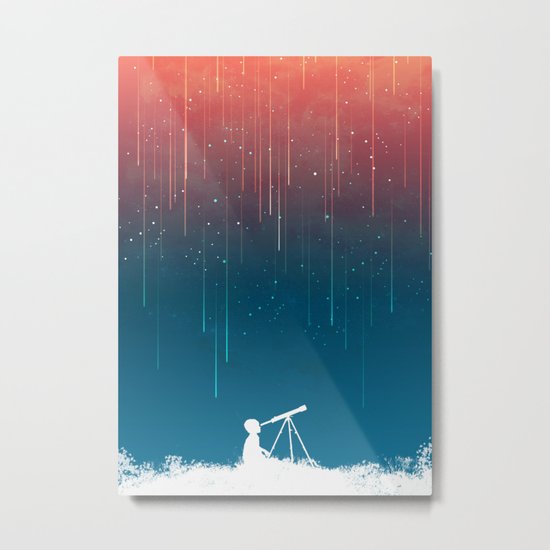Meteor Rain (light version) Metal Print