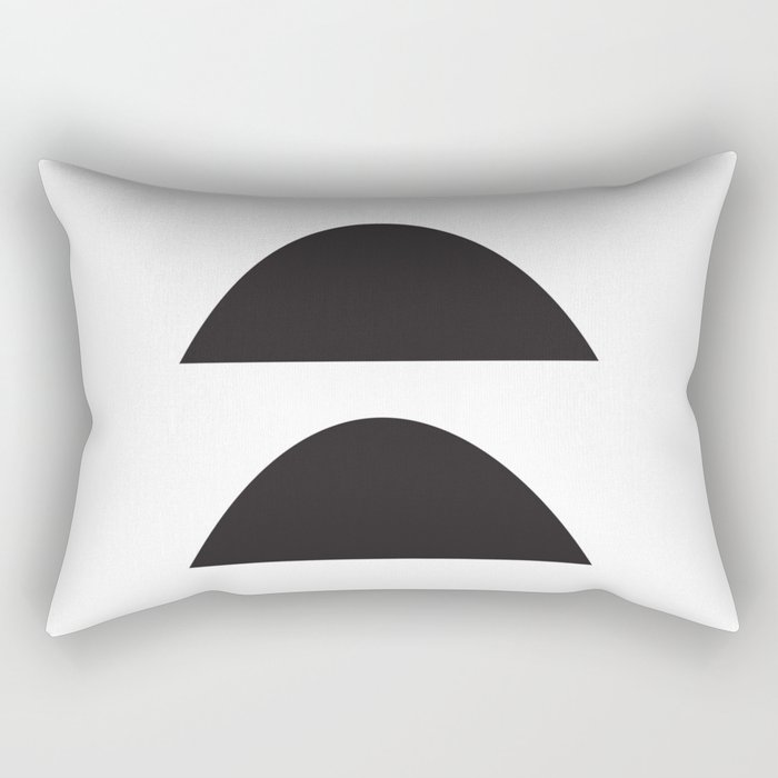 Wonky Arches | Black + White Rectangular Pillow
