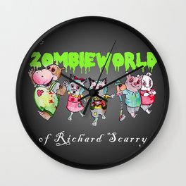 The Zombie World of Richard Scarry Wall Clock