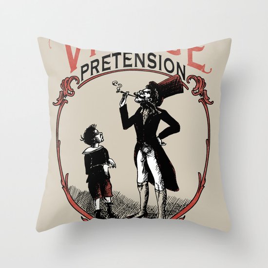 Ye Oldé Vintage Pretension Throw Pillow