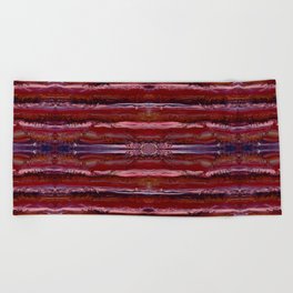 Crystals Red Beach Towel