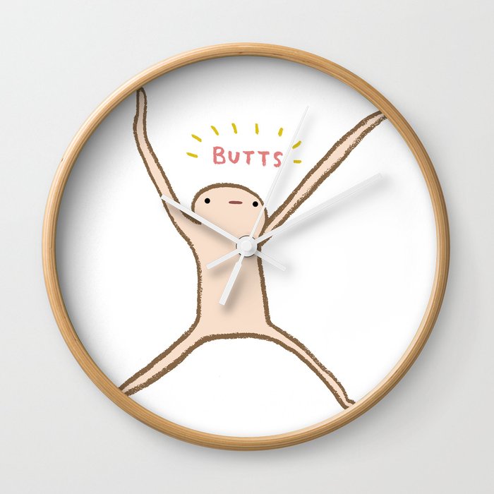 Honest Blob - Butts Wall Clock