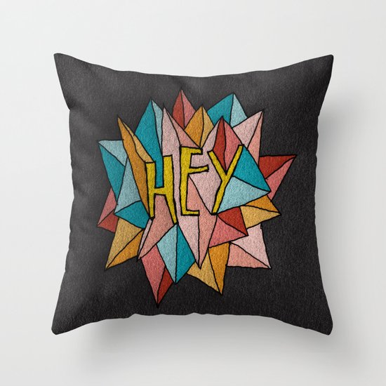 HEY Throw Pillow