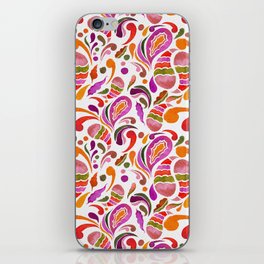 Paisley Blast - Red Purple Palette  iPhone Skin