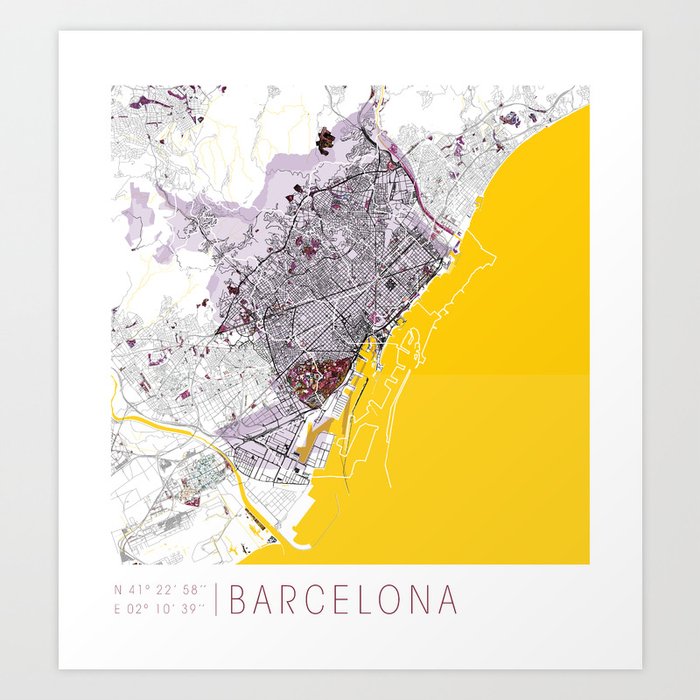 Barcelona bright Art Print