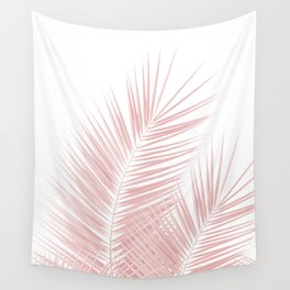 Blush Pink Palm Leaves Dream - Cali Summer Vibes #1 #tropical #decor #art #society6 Wall Tapestry