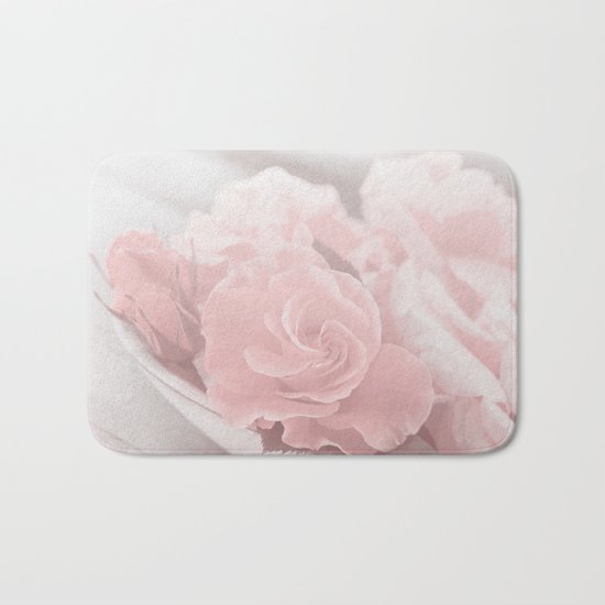 Lovely Rose in soft pink pastel tone Bath Mat
