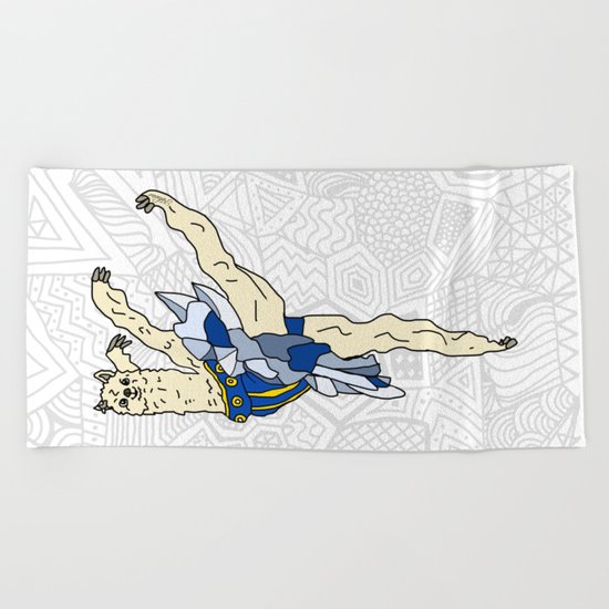 Alpaca Ballerina Tutu Beach Towel