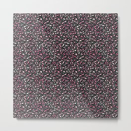 Pink Grey Leopard Pattern Metal Print