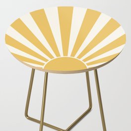 Yellow retro Sun design Side Table