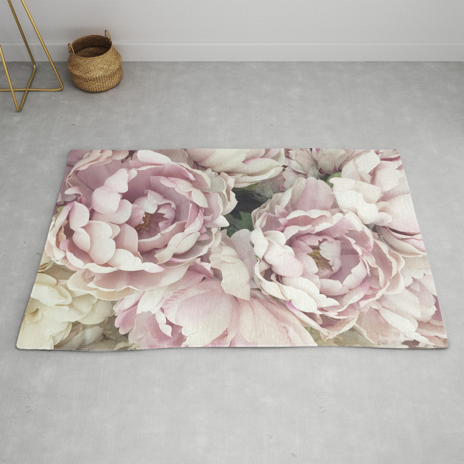 Roses Pink Roses Pastel Roses Cottage Chic Roses Rug By Kathyfornal Society6