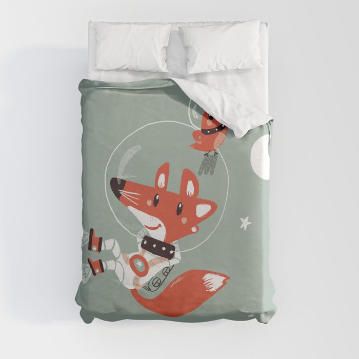 Space Fox Duvet Cover