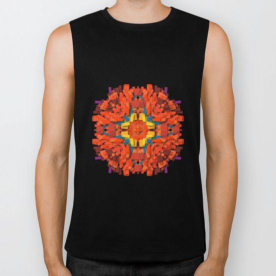 red round accumulation Biker Tank