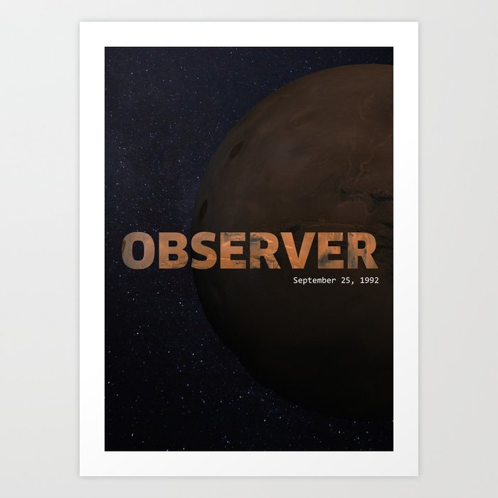 NASA Mars Observer Art Print