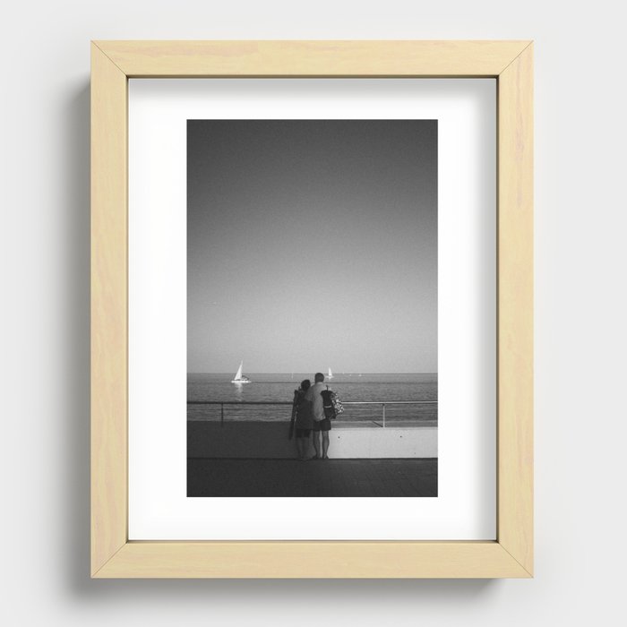 Lovers in Barcelona Recessed Framed Print
