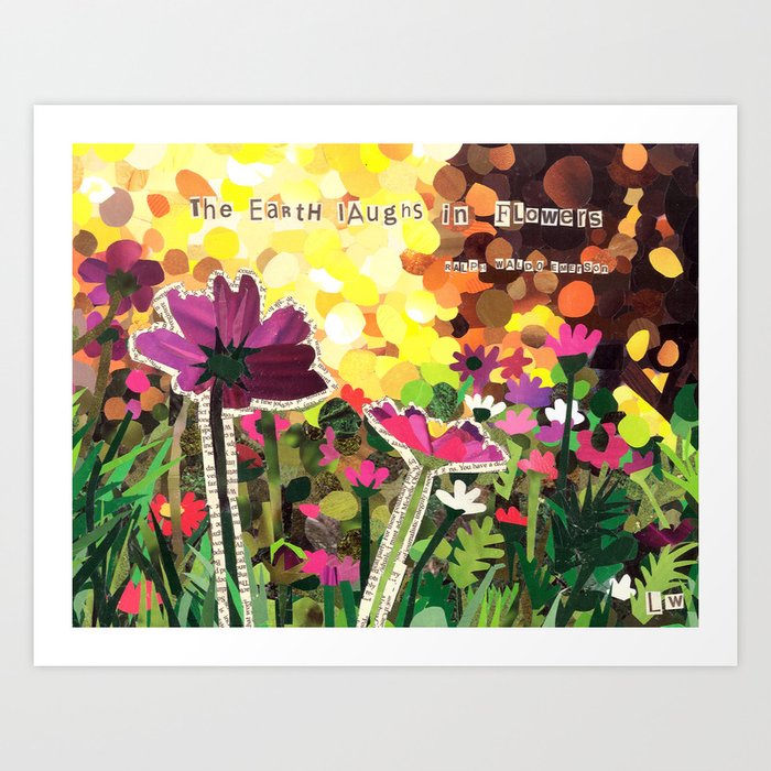 the earth laughs in flowers Art Print