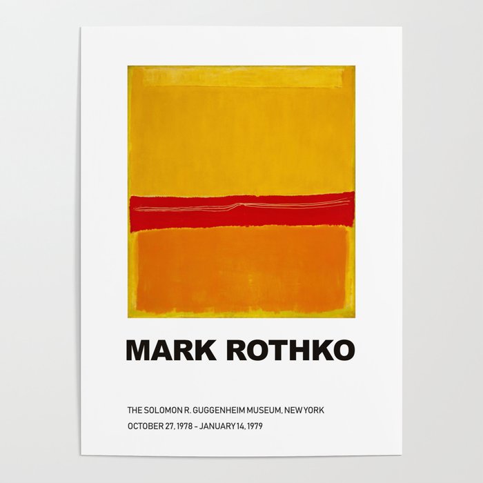 Mark Rothko Art Exhibition Poster by SolarPrint