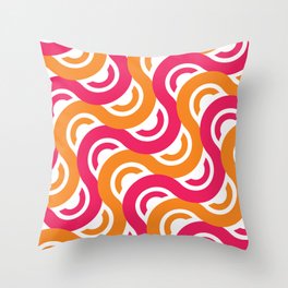 refresh curves and waves geometric pattern Throw Pillow