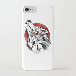 The girl and the wolf iPhone Case