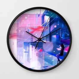 Find Me at the edge of the world Wall Clock