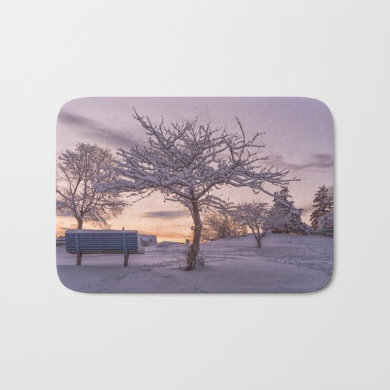 Winter Sunset #2 Bath Mat